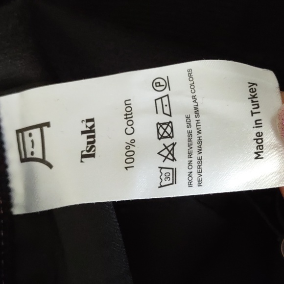 NWT TSUKI Market Size 34 Mischief Corduroy Trouser Spellout Leg Pants - Picture 12 of 15